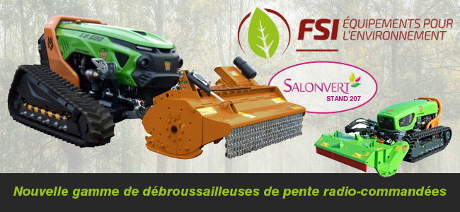 Une nouvelle gamme de débroussailleuses de pente radio-commandées chez FSI Franskan !