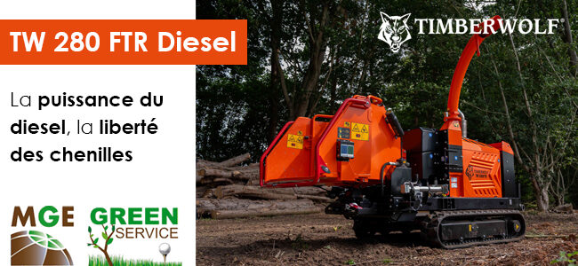 Timberwolf TW 280 HBD : spécialement conçue pour les élagueurs et les chantiers les plus exigeants.